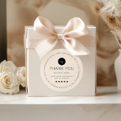 Light Boho Custom Vielen Dank Aufkleber mit Logo