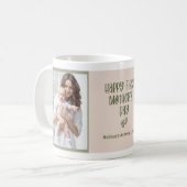 Light Boho Green Pink First Mother Day Foto Kaffeetasse (Vorderseite Links)