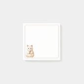 Light Border Tan Beige Niedlich Cat Ice Creme Post-it Klebezettel (Vorderseite)