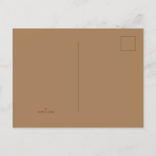 Light Brown #A57C55, Gray Olive Ankündigungspostkarte