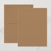 Light Brown #A57C55, Gray Olive Feiertagspostkarte (Vorne/Hinten)
