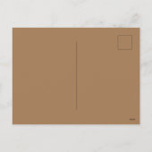 Light Brown #A57C55, Gray Olive Feiertagspostkarte (Rückseite)