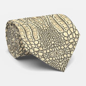 Light Brown Alligator Leather Krawatte (Gerollt)