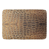 Light Brown Alligator Skin Print Badematte (Vorderseite)