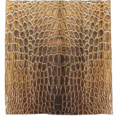 Light Brown Alligator Skin Print Duschvorhang (Vorderseite)