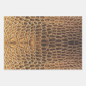 Light Brown Alligator Skin Print Geschenkpapier Set (Vorderseite 2)