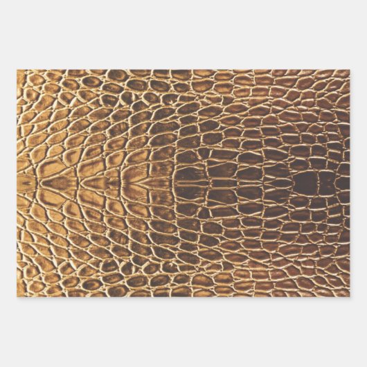 Light Brown Alligator Skin Print Geschenkpapier Set (Vorderseite 2)