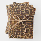 Light Brown Alligator Skin Print Geschenkpapier Set (Beispiel)