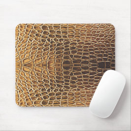 Light Brown Alligator Skin Print Mousepad