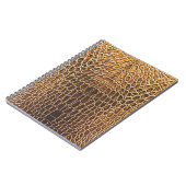 Light Brown Alligator Skin Print Notizblock (Linke Seite)