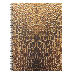 Light Brown Alligator Skin Print Notizblock