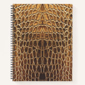 Light Brown Alligator Skin Print Notizblock (Vorderseite)