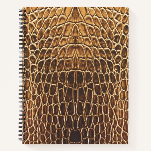 Light Brown Alligator Skin Print Notizblock (Vorderseite)