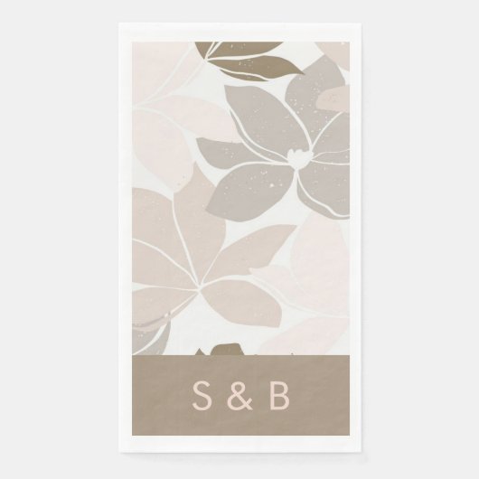 Light Brown Blume Dinner Party Serviette (Vorderseite)