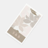 Light Brown Blume Dinner Party Serviette (Ecke)