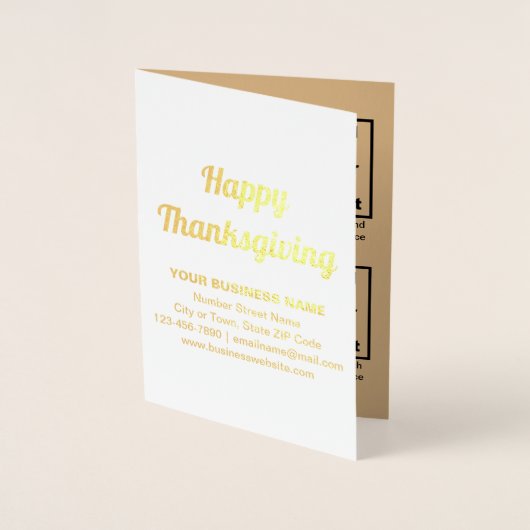 Light Brown Business Brand auf Erntedank Folienkarte (Vorderseite)