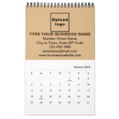 Light Brown Business Brand on Calendar Kalender (Jan 2026)