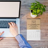 Light Brown Business Brand on Calendar Kalender