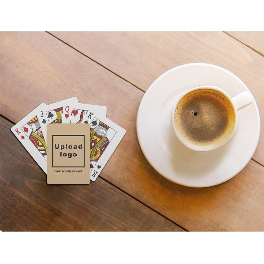 Light Brown Business Brand on Playing Cards Spielkarten
