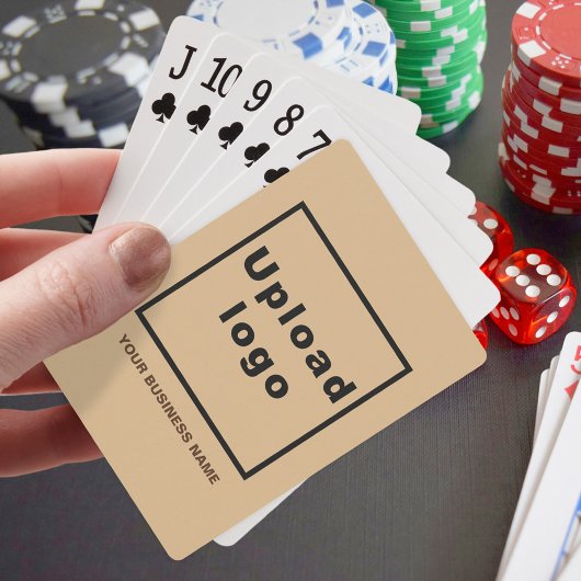 Light Brown Business Brand on Playing Cards Spielkarten