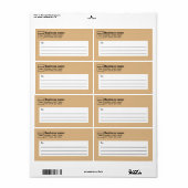 Light Brown Business Shipping Label (Vorne)