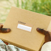 Light Brown Business Shipping Label
