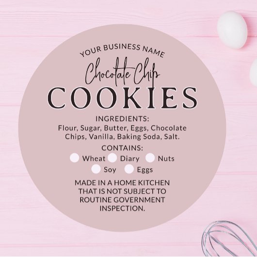 Light Brown Chocolate Cookies Hütte Law Sticker