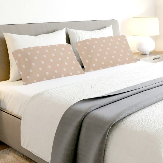 Light Brown Circles PatternPair Of Pillowcases Kissenbezug