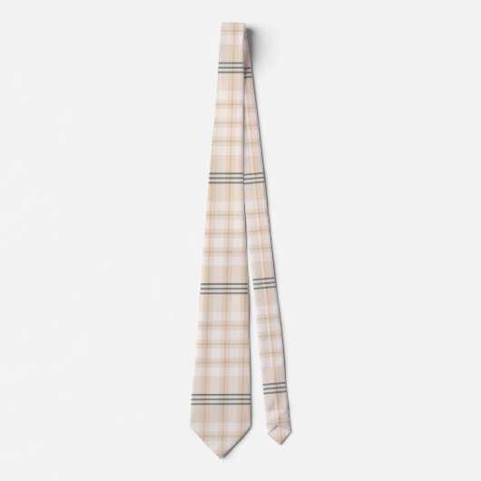 Light Brown Colorful Tartan Kariertes Livio Krawatte (Vorderseite)