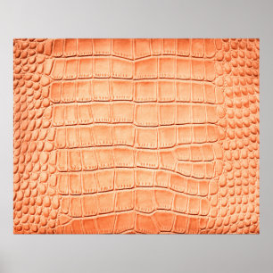 Light brown crocodile leather texture poster