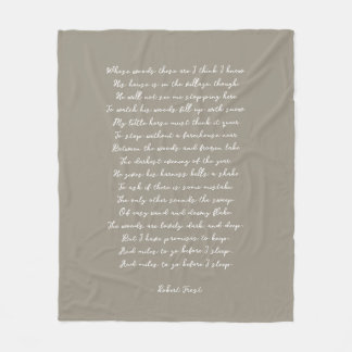 Light Brown Custom Poem Song Lyric Quote Fleecedecke