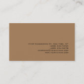 Light Brown Einzigartig Trendy Beruflich Minimalis Visitenkarte (Rückseite)