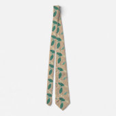 Light Brown Herbstlaubs and Branches Neck Tie Krawatte (Rückseite)