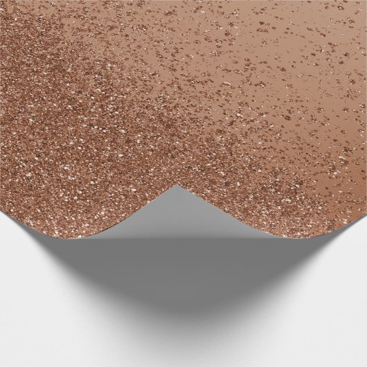 Light Brown Imitats Glitzer Geschenkpapier (Ecke)