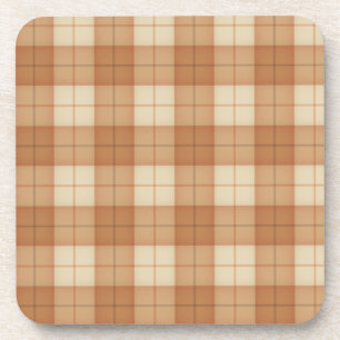 Light Brown Kariert Tartan Getränkeuntersetzer