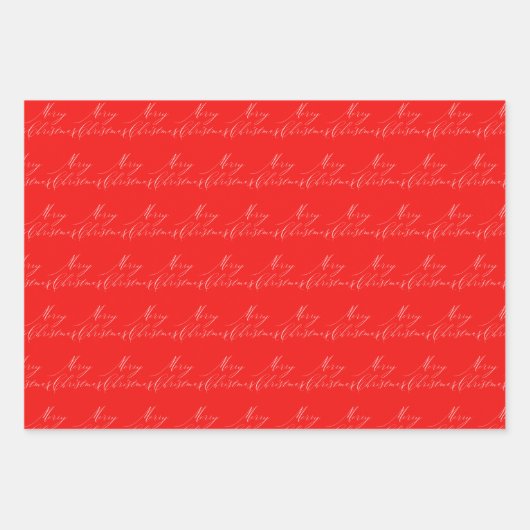 Light Brown Kraft, rot und weiß zusammengesetzt Geschenkpapier Set (Vorderseite 3)