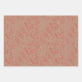 Light Brown Kraft, rot und weiß zusammengesetzt Geschenkpapier Set (Vorderseite)