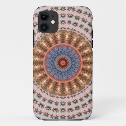 Light Brown Mandala Wheel Case-Mate iPhone Hülle (Rückseite)