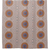 Light Brown Mandala Wheel Duschvorhang (Vorderseite)