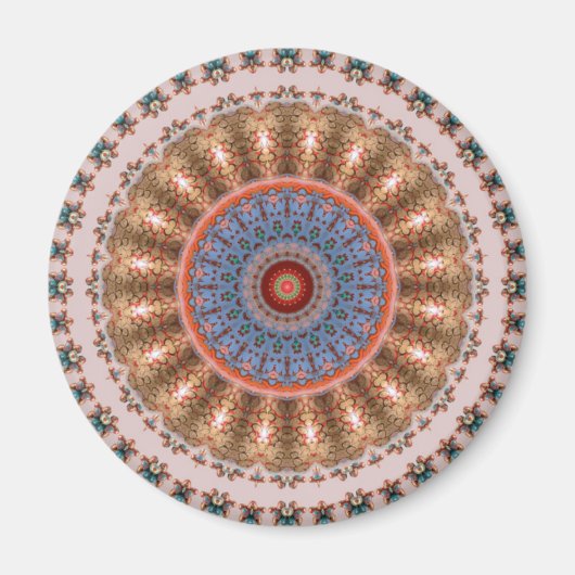 Light Brown Mandala Wheel Magnet (Vorne)