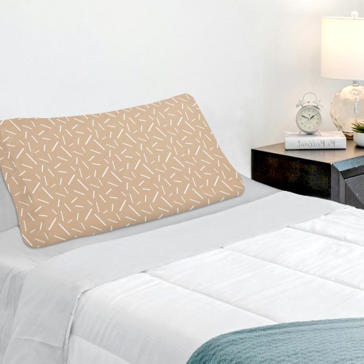 Light Brown Memphis Pattern Pillowcase Kissenbezug