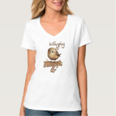 Light Brown Mini Art Bird T-Shirt (Vorderseite)