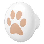 Light Brown Paw Print Keramikknauf (Rechts)