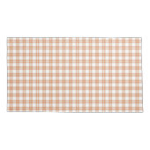 Light Brown Plaid Pattern Pillowcase Kissenbezug (Rückseite)
