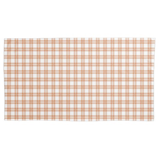 Light Brown Plaid Pattern Pillowcase Kissenbezug (Vorderseite)