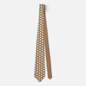 Light Brown Polka Dots Hochzeit Neck Tie Krawatte (Vorderseite)