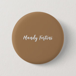 Light Brown Schlicht Elegante Minimalistische Kall Button