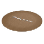 Light Brown Schlicht Elegante Minimalistische Kall Schneidebrett (Ecke)