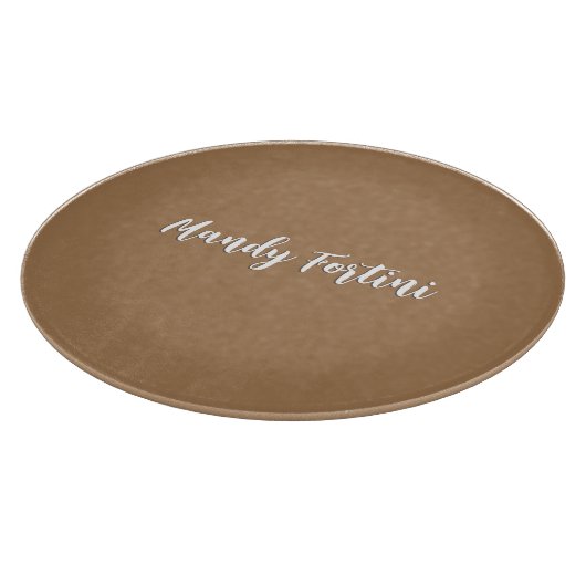 Light Brown Schlicht Elegante Minimalistische Kall Schneidebrett (Ecke)