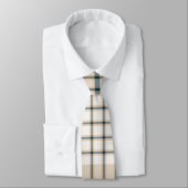 Light Brown Stripped Elegante Tartan Kariert Neck Krawatte (Gebunden)